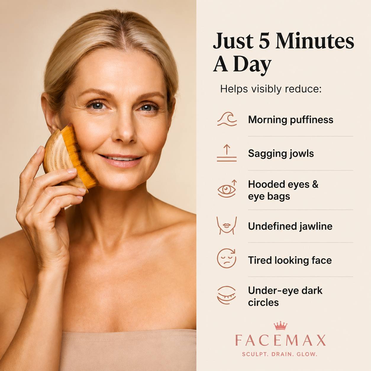 Sculpting and Lymphatic Drainage Brush